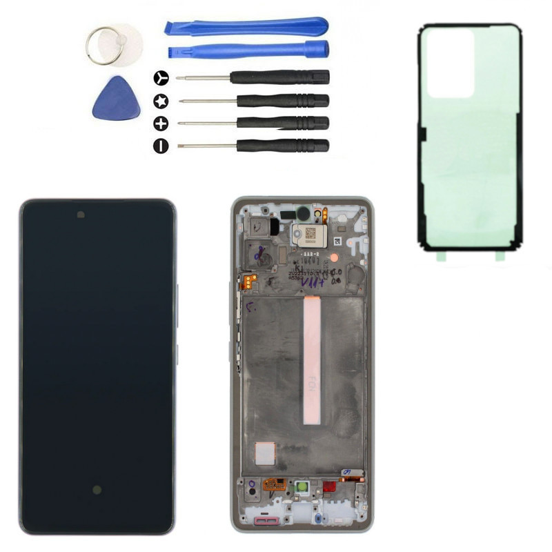 Samsung Galaxy A53 5G A536B Display Touchscreen mit Rahmen Reparaturset ServicePack WEISS Samsung Galaxy A53 5G A536B Display Touchscreen mit Rahmen Reparaturset ServicePack WEISS