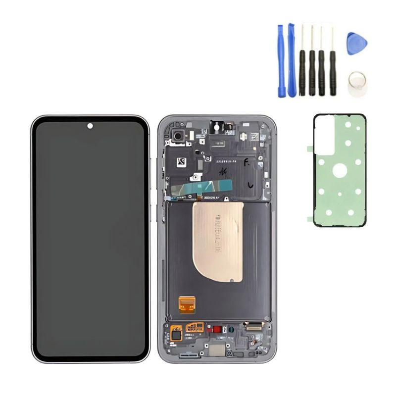 Samsung Galaxy S23 FE Display mit Rahmen (Graphite) - Reparaturset