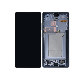 Original Samsung Galaxy S25 Ultra Komplettbildschirm mit Rahmen schwarz.
