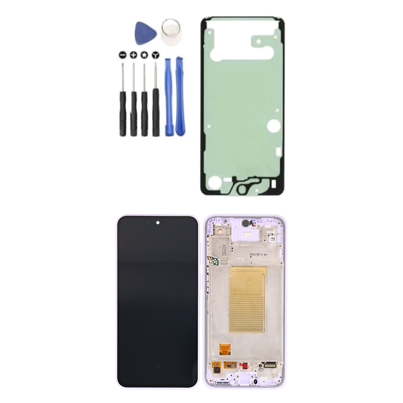 Galaxy A37 Display mit Rahmen Light Violet inkl. Werkzeugset und Klebestreifen