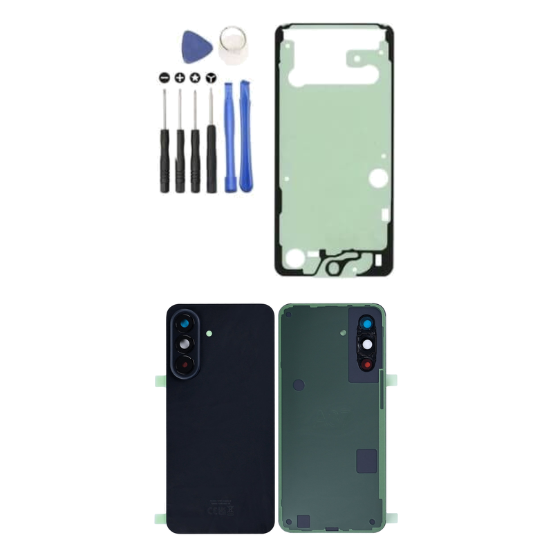 Galaxy A37 Backcover Charcoal mit Kameralinse passgenaues Ersatzteil inkl. Werkzeugset und Klebestreifen
